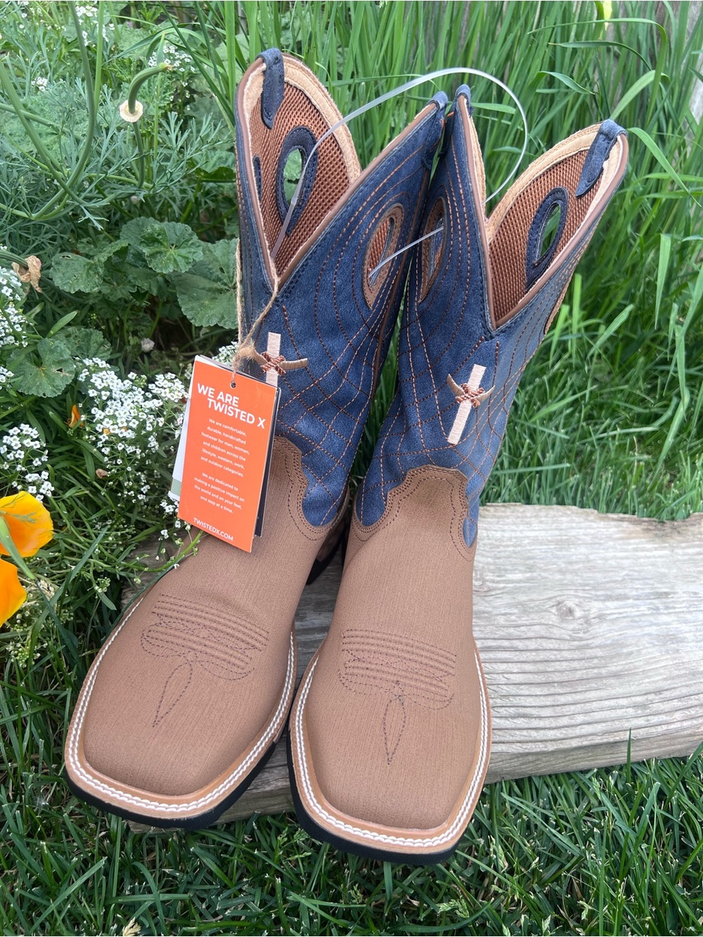 Twisted X Men's CellStretch 12" Square Toe Waterproof Western Work Boot